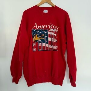 VINTAGE 90s AMERICAN PRIDE CREWNECK SWEATSHIRT LARGE